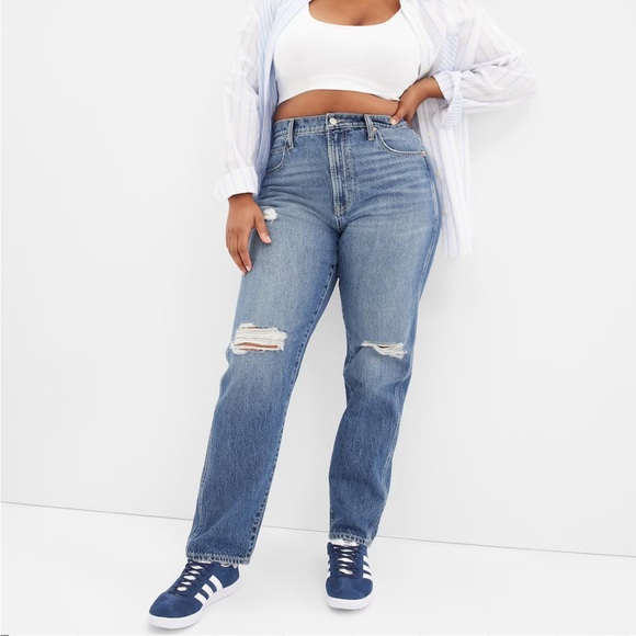 GAP Denim - GAP Women’s High Rose Destructed Mom Jeans